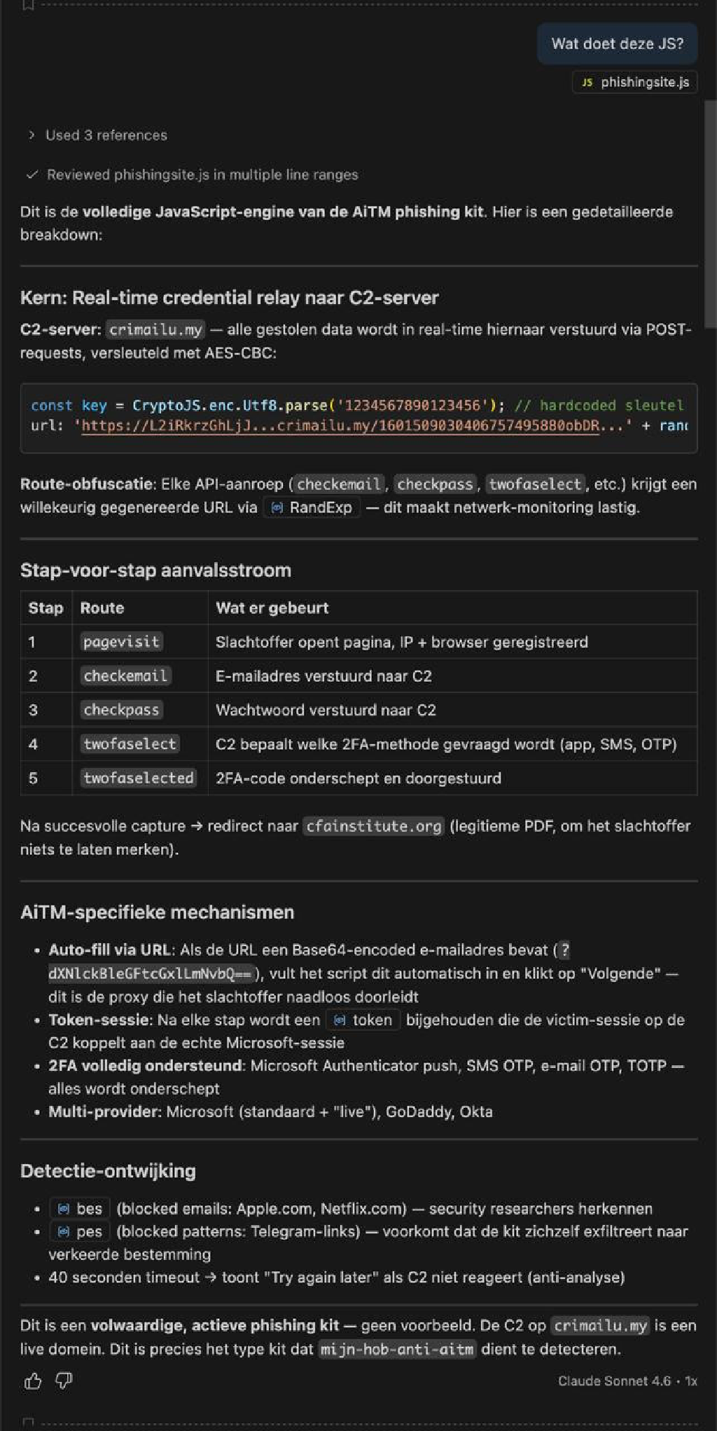 
AI analyze van Phishing site
